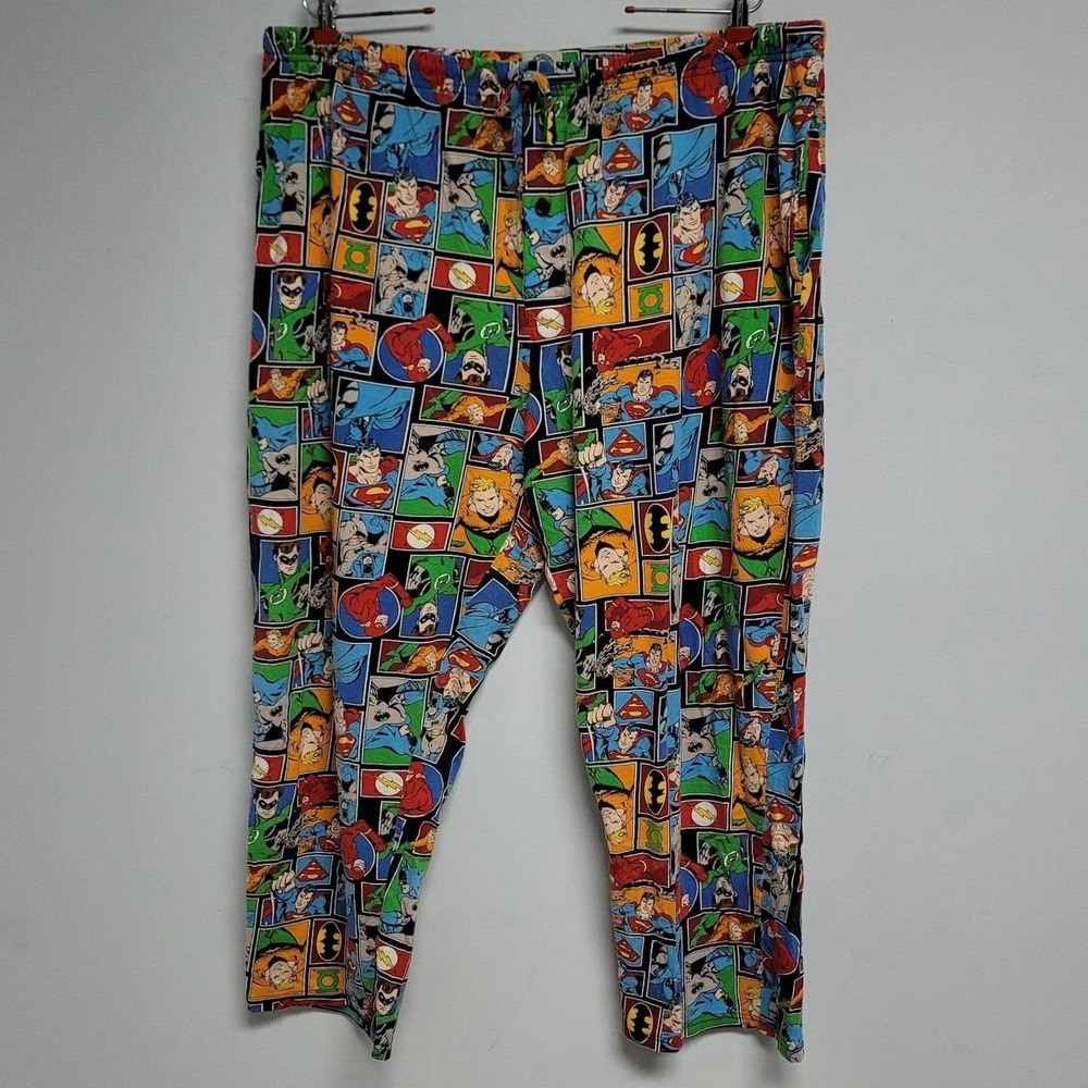 Vintage DC Comics Pajama Pants Super Hero XL Batman Superman Aquaman Cotton